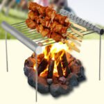 Barbecue Family Outdoor Dinner Barbecue Stand Outdoor Portable Mini Barbecue Stand Retractable Stand