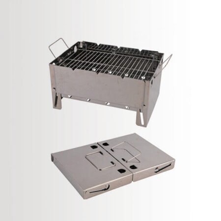 Outdoor portable charcoal grill outdoor household portable stove black steel oven box type stove burning picnic tools wholesale