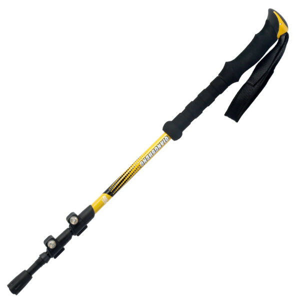 Outdoor Straight Handle Trekking Pole With Outer Lock Telescopic