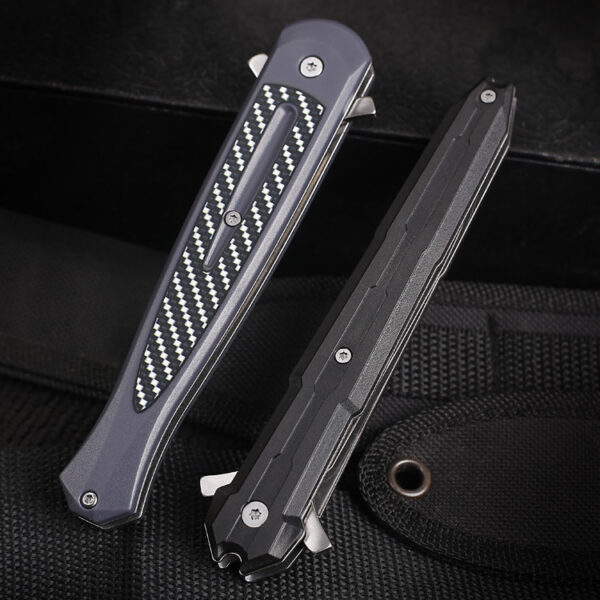 Outdoor portable folding knife with plastic handle