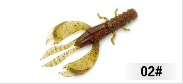 Submerged Self-Entering Shrimp 3.5 Inch High Specific Gravity Shrimp Type Soft Insect Black Pit Soft Bait Wild Water Road Sub-Optimal