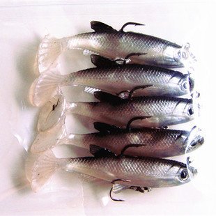 Black and white sea bass killer fish T soft package lead fish fish 14 grams 8 cm lures perch designed to kill soft bait