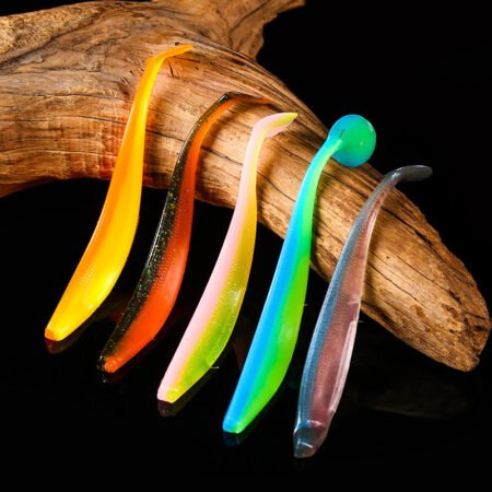 T-tail Two-color Bionic Soft Lure With Fishy Smell
