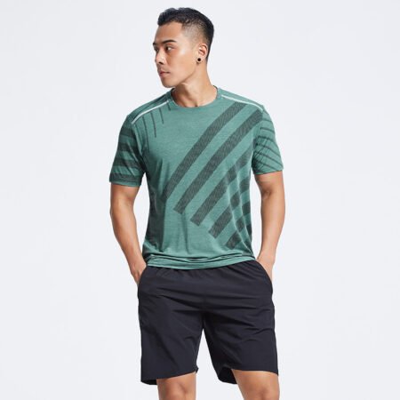 Workout Clothes Men's Short-sleeved Shirt Sports Suit Breathable T-shirt