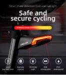 Brake light safety warning laser light bicycle tail light