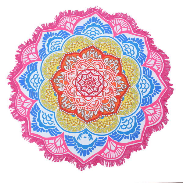 Round Printed Bath Towel Beach Towel Yoga Mat