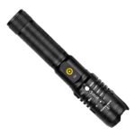 Super Bright Flashlight Zoomable USB Rechargeable Electric Torch 5 Modes Torch Outdoor Fishing Waterproof