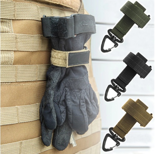 Multi-Purpose Glove Hanging Buckle Military Fan Outdoor Tactical Gloves Climbing Rope Storage Buckle