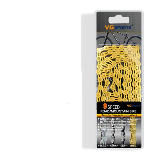 Road Bike Chain Golden Colorful Hollow Variable Speed Chain