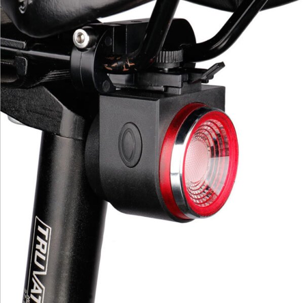 Bike Rear Light With Intelligent Sensor, Anti-theft Alarm, USB Rechargeable, Flash