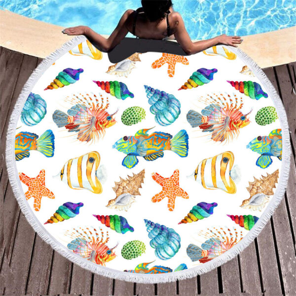 Tortoise Digital Printing Microfiber Round Beach Towel