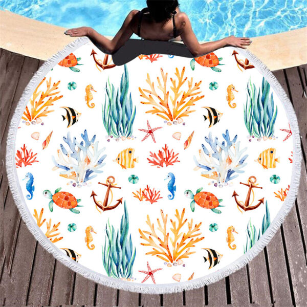 Tortoise Digital Printing Microfiber Round Beach Towel