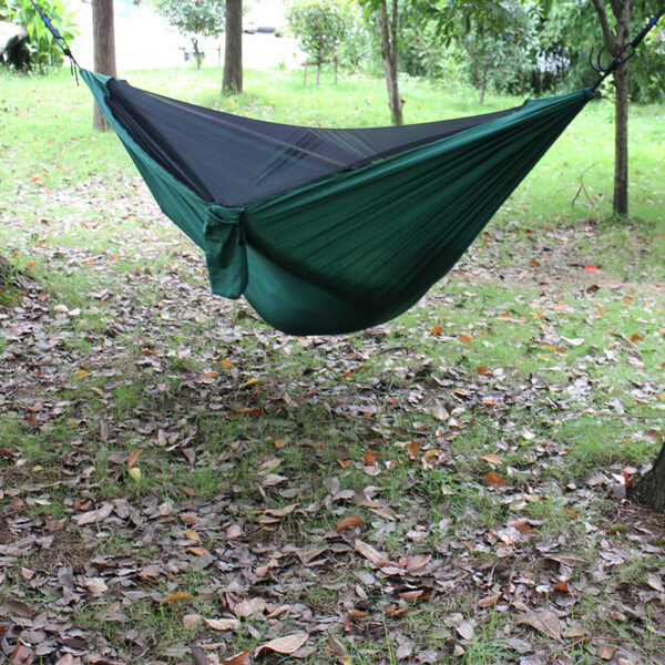 Hammock With Mosquito Net, Outdoor Parachute Cloth Encrypted Mesh Hammock