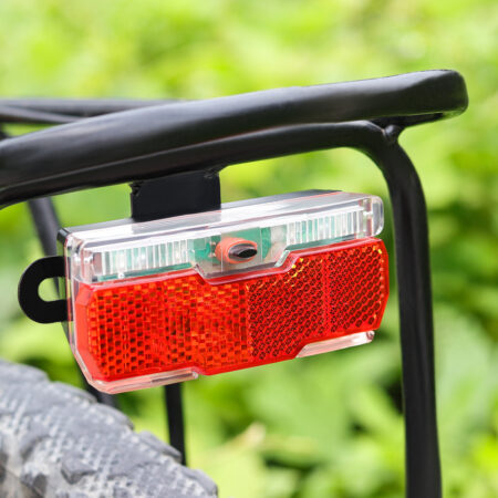 Red Bicycle Rear Light Use 2pcs AAA Batteries Bike Rear Rack Carrier Light Lamp With Bike Reflector Cycling Bike Lights