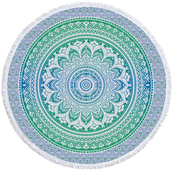 Round Printed Bath Towel Beach Towel Yoga Mat