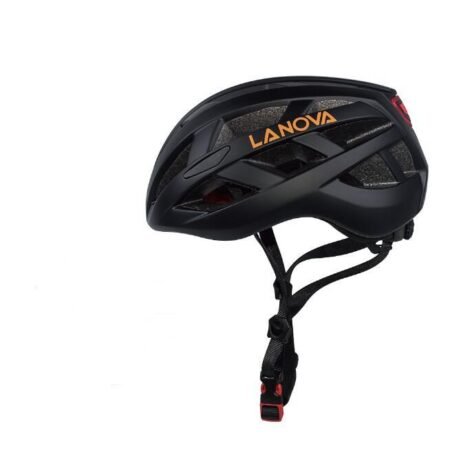 Male and female one-piece bicycle riding helmet with light