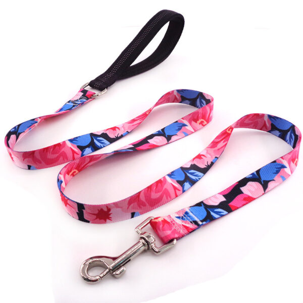 Flower training dog pet supplies printed dog leash