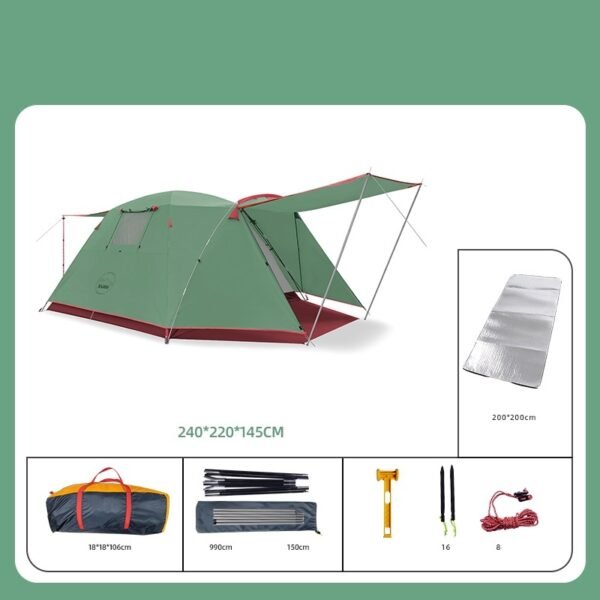 Four Person Outdoor Camping Space Folding And Thickening Tent Rain And Sun Proof Outdoor