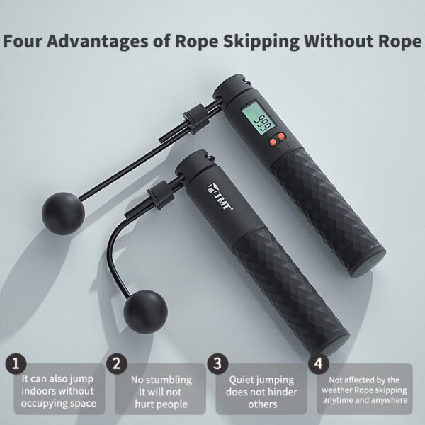 TMT Electronic Wireless Skipping Weight-bearing  Skipping Rope Non-slip Handle