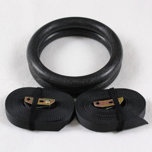 ABS Crossfit gymnastics fitness rings with strap loops