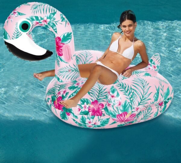 YUYU model inflatable pink flamingo swimming float Tube adult raft model pink flamingo pool float swim ring summer water fun pool toys