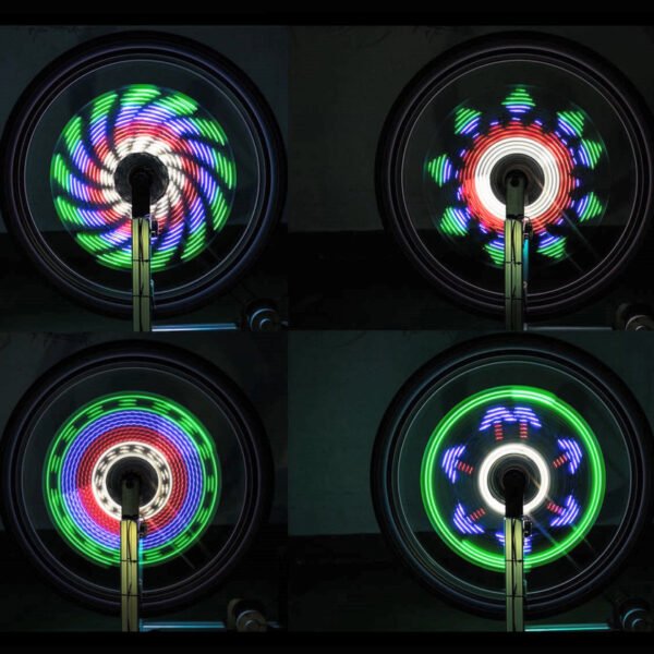 Bicycle Wheel 64led Flower Drum Lamp Spoke Decorative Wheel Lamp