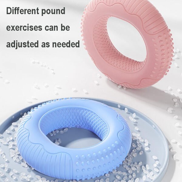Silicone Adjustable Hand Grip Arm Strength Exercise Gripping Ring Fitness Gym Finger Forearm Trainer Carpal Expander Hand Grip Strengthener Silicone Rings Fingers Forearms Exercises Grip Trainer