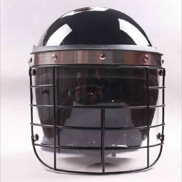 Steel mesh riot helmet