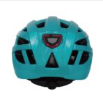 Male and female one-piece bicycle riding helmet with light