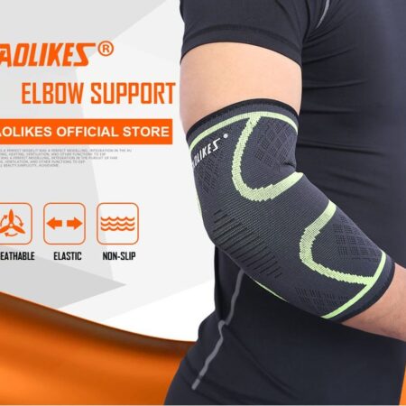 AOLIKES 1PCS Breathable Elbow Support Basketball Football Sports Safety Volleyball Elbow Pad Elastic Elbow Supporter