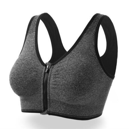 Factory Direct Supply Front Zipper Sports Bra Shockproof Breathable Underwired Running Vest Yoga Sports Underwear Women