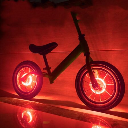 Children's Balance Bike Flower Drum Bicycle Wind Fire Roller Skating Light USB