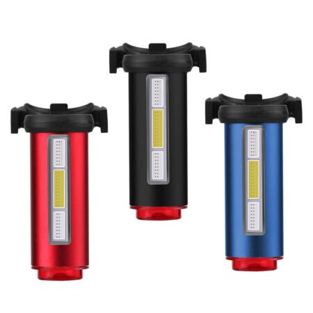 Three-color dimming USB rechargeable bicycle taillight