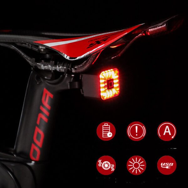 GIYO Bicycle Smart Brake Charging Glare Taillight