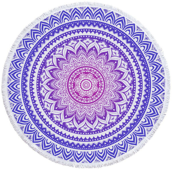 Round Printed Bath Towel Beach Towel Yoga Mat