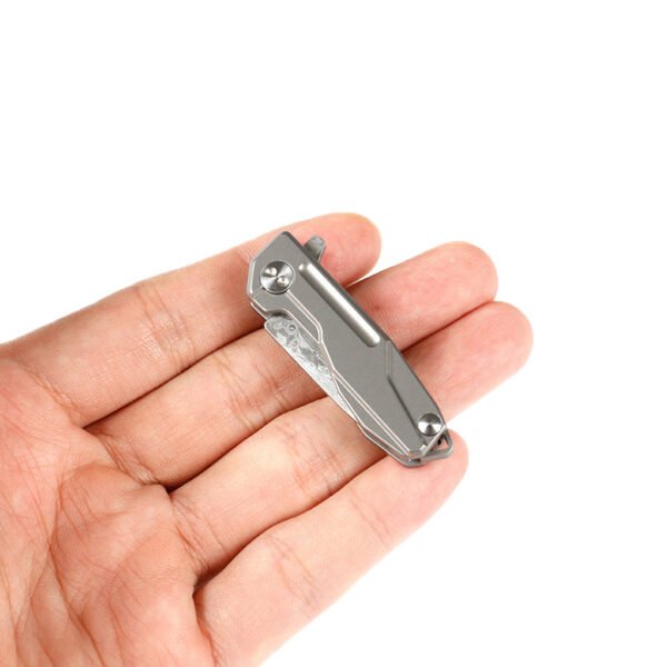 Mini Damascus Steel Folding Knife