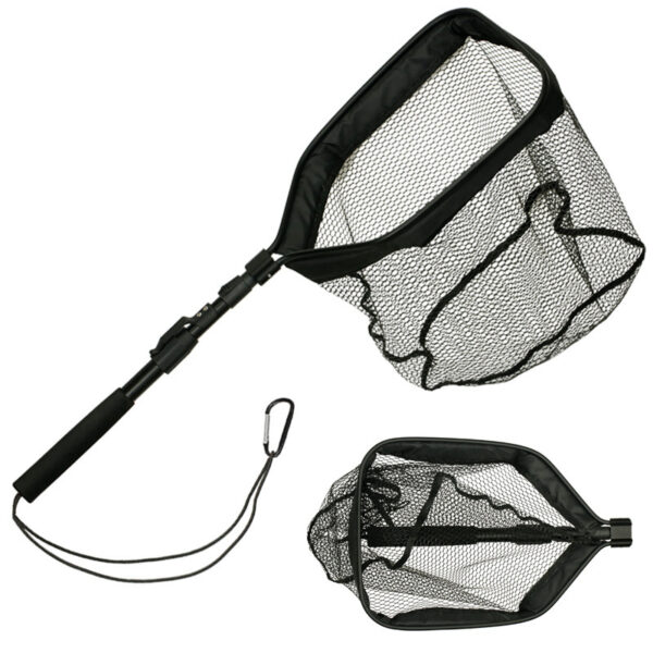 Collapsible Floating Dip Net With Connecting Rope For Fishing Rod Portable