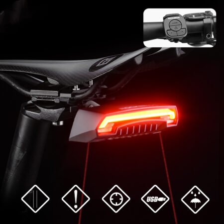 Smart Remote Control Bicycle Riding Laser LED Tail Light Accessories