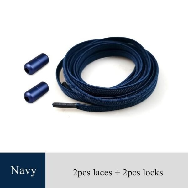 1Pair New Flat Elastic Locking Shoelace No Tie Shoelaces Spe
