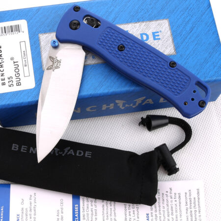 Blue And Black Handle Butterfly 535 Folding Knife