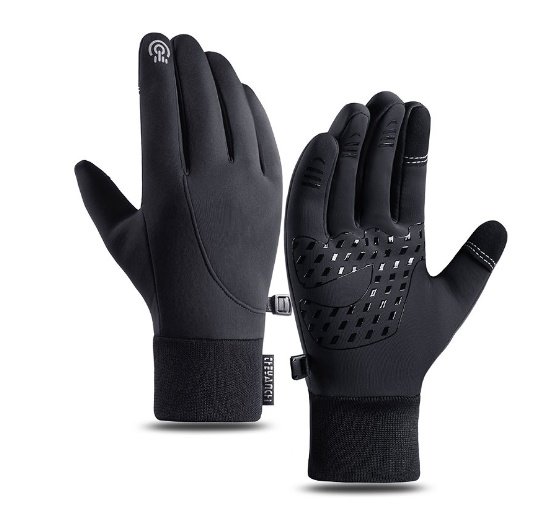 Cycling Gloves Men's Q803 Fleece-lined Polar Fleece Wear-resistant Waterproof Touch Screen Outdoor Hiking Skiing Winter Warm Gloves