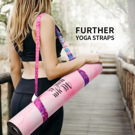 Factory Direct Sales Digital Printing Yoga Mat Strap Nylon Colorful Ratchet Tie Down Storage Belt Rope Yoga Stretch Belt
