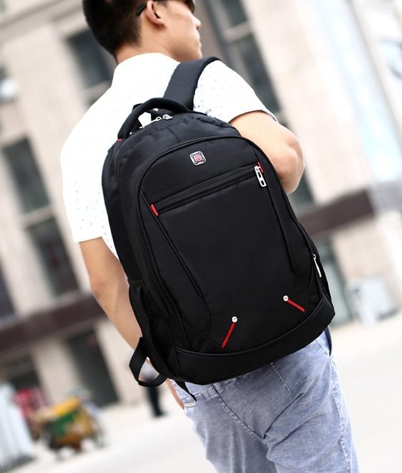 Student Schoolbag Casual Solid Color Material Oxford Man's Backpack