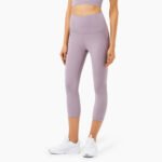 Women's Nude Yoga Pants High Waist Tight-Fitting Peach Hips Sports Fitness Pants