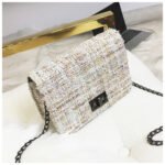 Chain Small Bag Women'S New Versatile Korean Woollen Cloth Ulzzang Messenger Bag Mini Square Bag