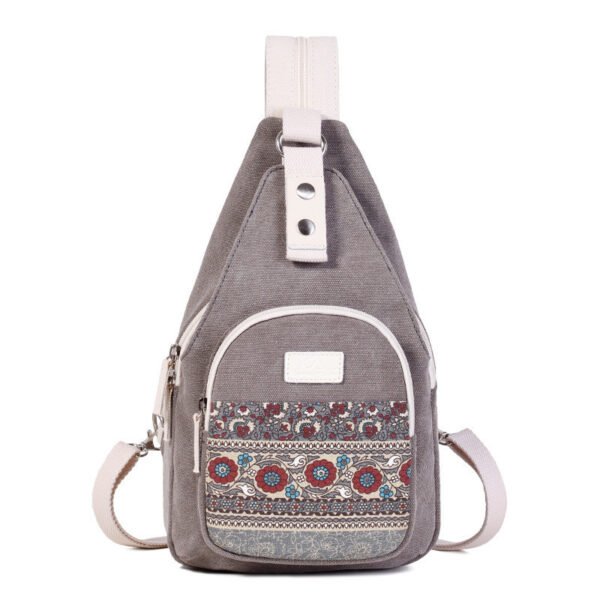 Canvas Chest Bag Unisex Leisure Bag Personality Ethnic Style