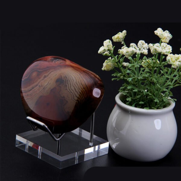 Acrylic Transparent Display Stand Crystal Mineral Rough Base Heart-shaped Jewelry Stand