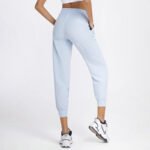 Drawstring Running Fitness Solid Color Pocket Casual Yoga Pants