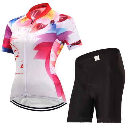 Women's short-sleeved suit for summer cycling