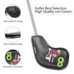Golf Iron Rod Sleeve Ball Arm Cap Wine Glass Pattern High-end Pu Rod Head Protective Cover